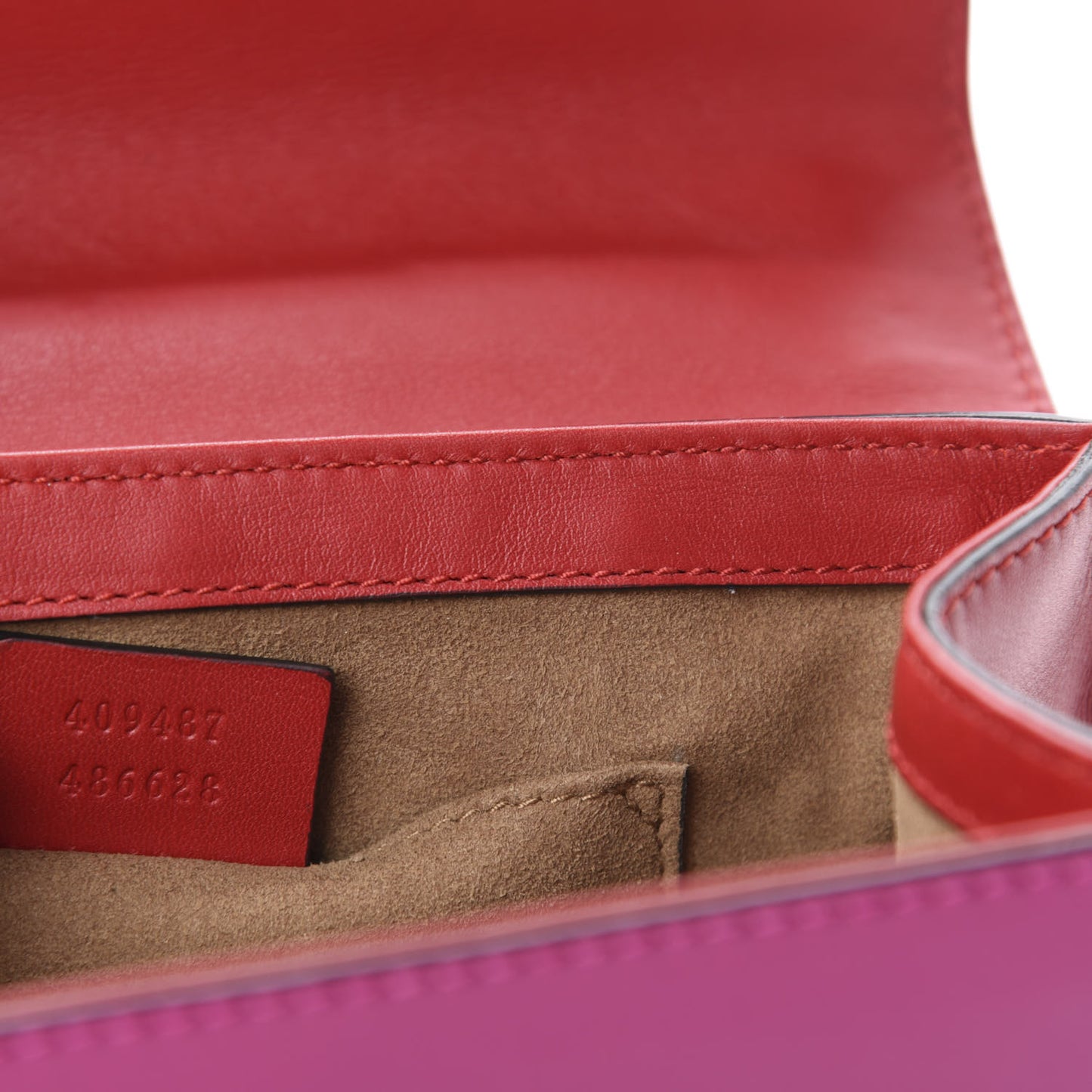 Calfskin Small Padlock Shoulder Bag New Rosette Hibiscus Red