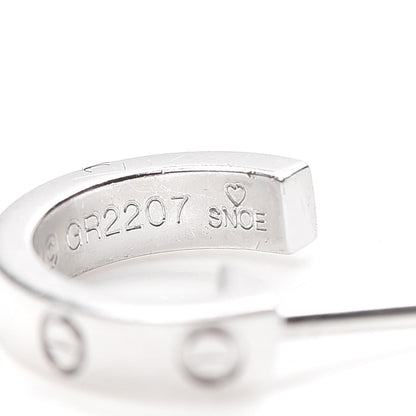 Cartier 18K White Gold Small LOVE Hoop Earrings 6 of 8