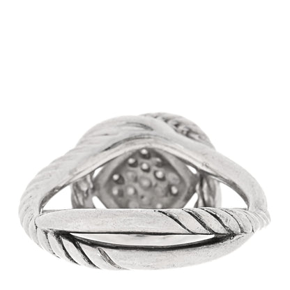 David Yurman Sterling Silver Diamond Pave 7mm Infinity Ring 50 5.5 3 of 4