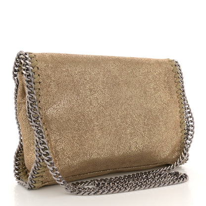 Stella McCartney Metallic Shaggy Deer Mini Falabella Crossbody Bag Gold 3 of 10
