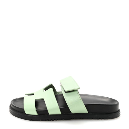 Hermes Epsom Womens Chypre Sandals 36 Vert Jade 1 of 10