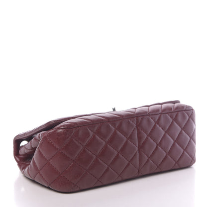 Chanel Lambskin Chevron Quilted Medium Surpique Flap Dark Red 4 of 10