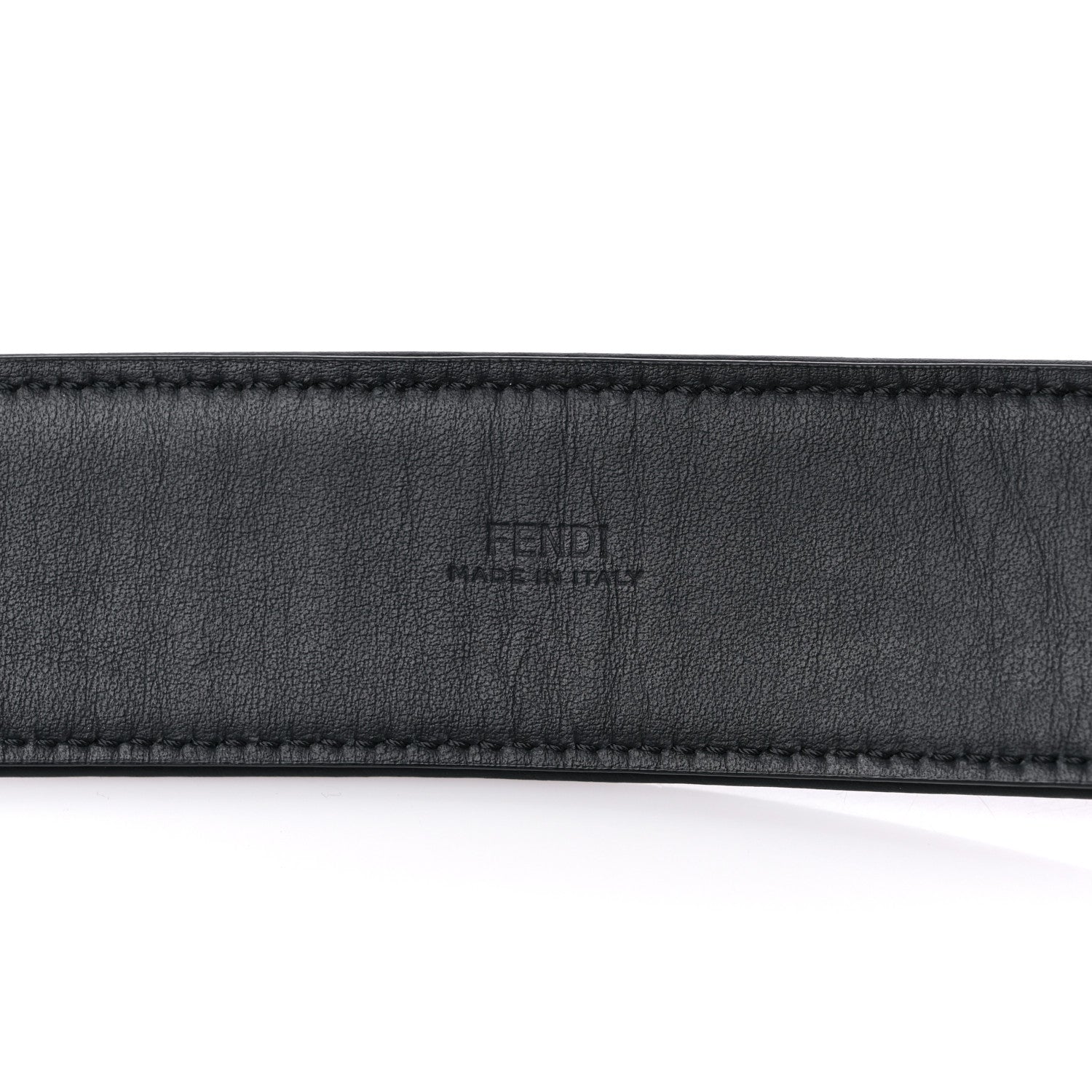 Fendi Glazed Fabric Vitello Century FF 1974 Belt 105 42 Mogano Panna Black 3 of 6