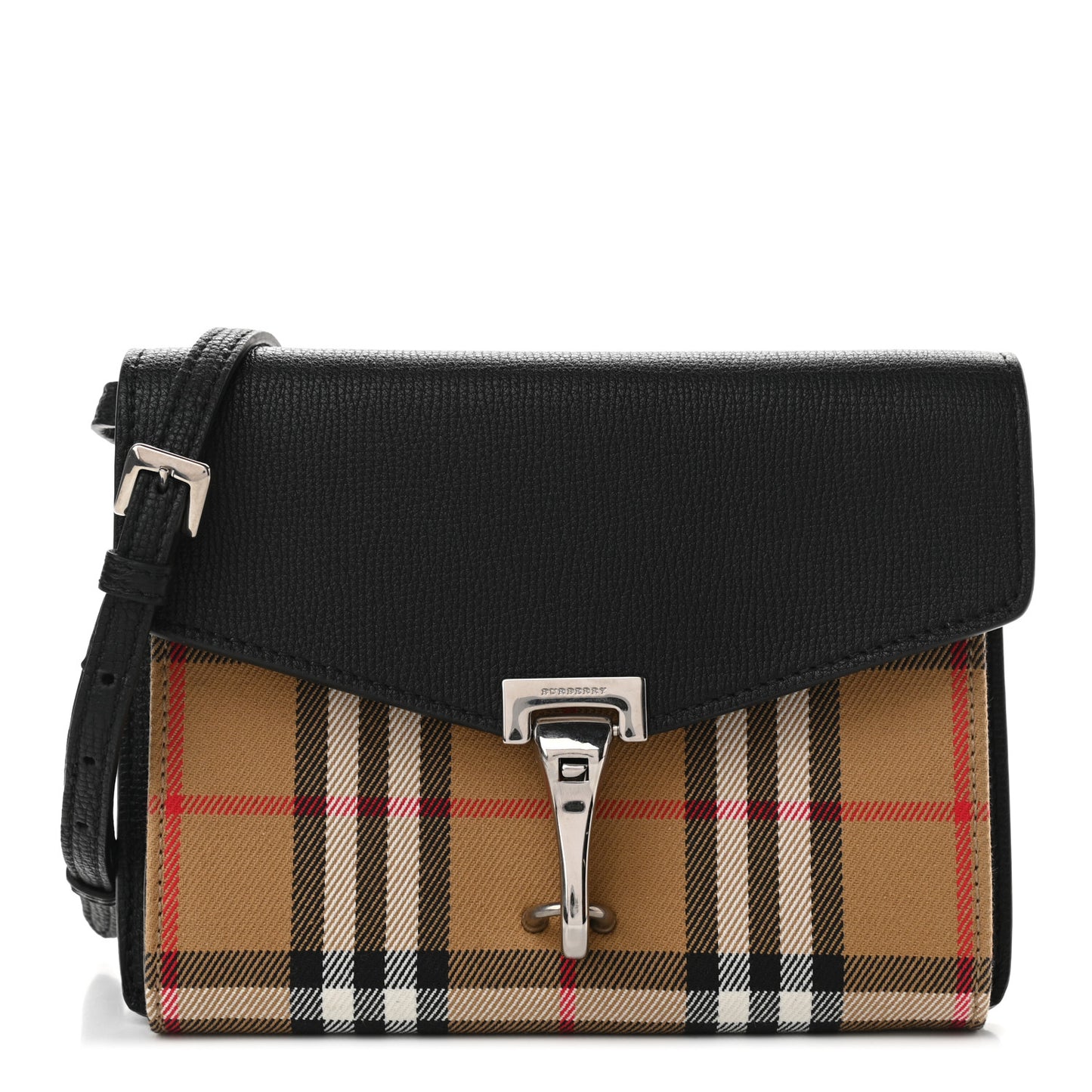 Derby Calfskin House Check Mini Macken Crossbody Bag Black