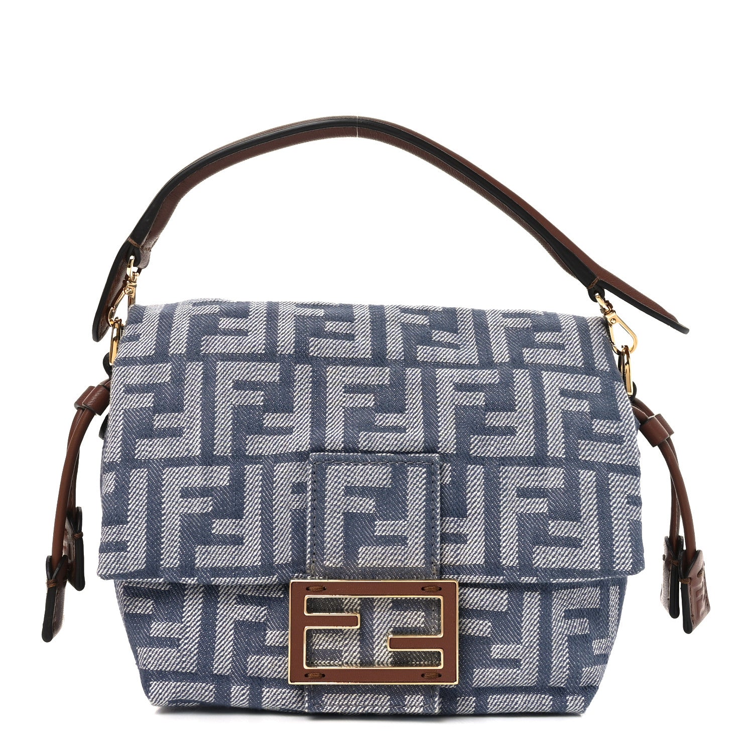 Fendi Denim Small Mamma Baguette Blue 1 of 11