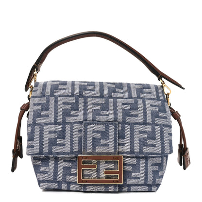 Fendi Denim Small Mamma Baguette Blue 1 of 11