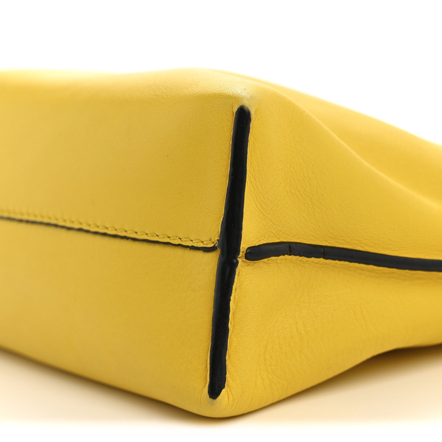 Calfskin Mini Flamenco Knot Clutch Mustard