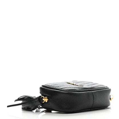 Saint Laurent Grain De Poudre Matelasse Monogram Baby Lou Camera Bag Black 4 of 7
