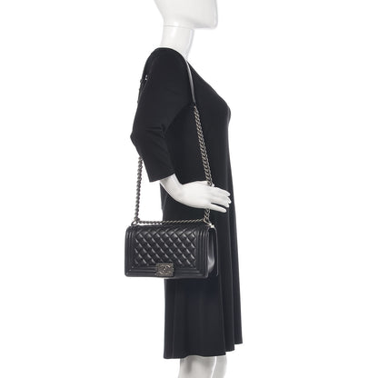 Chanel Caviar Quilted Medium Boy Flap Black 2 of 10