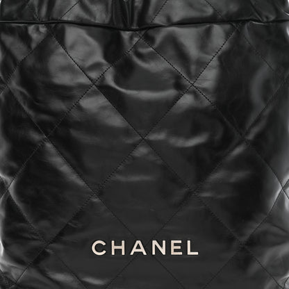 Chanel Shiny Calfskin Quilted Chanel 22 Backpack Black 8 of 10