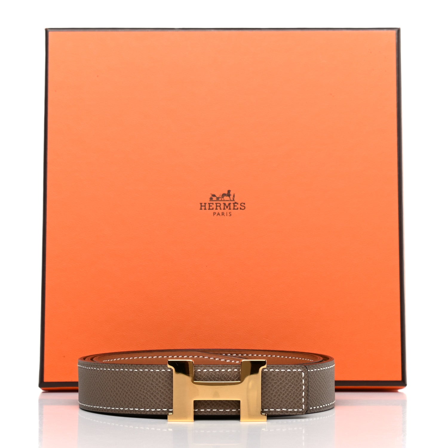 Hermes Swift Epsom 24mm Mini Constance H Belt Gold Etoupe 7 of 7