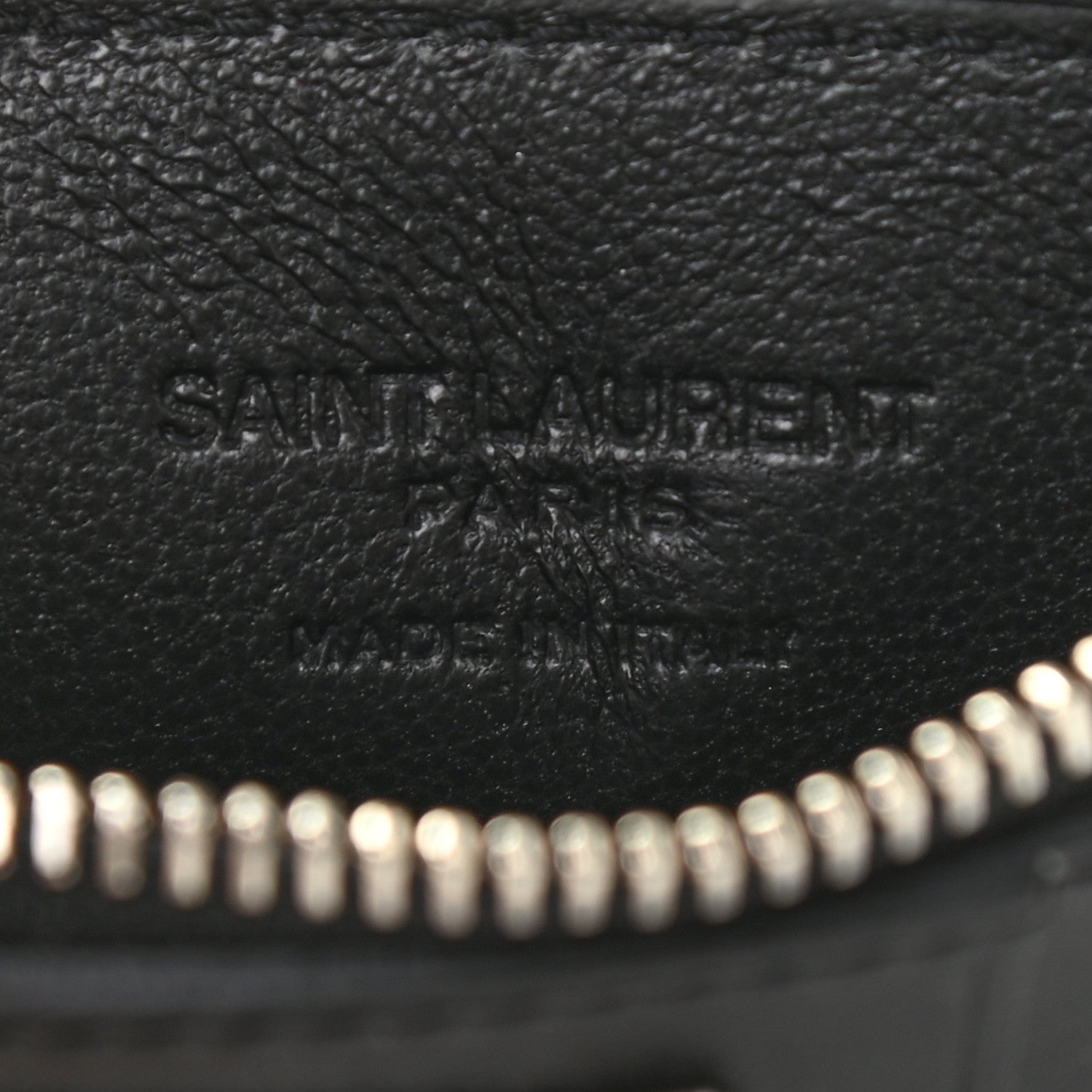 Saint Laurent Calfskin Paris Rainbow Patch Fragments Zip Pouch Card Holder Black 6 of 8