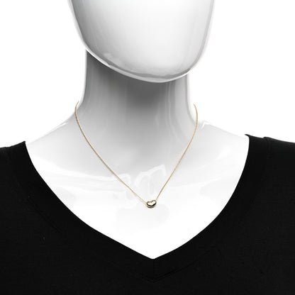 Tiffany 18K Yellow Gold 9mm Elsa Peretti Bean Pendant Necklace 2 of 4