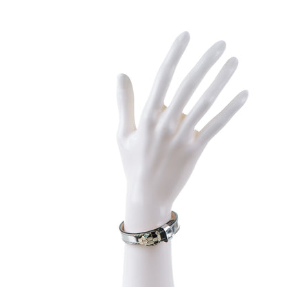 Bulgari Metallic Calfskin Serpenti Forever Bracelet L Silver 2 of 7