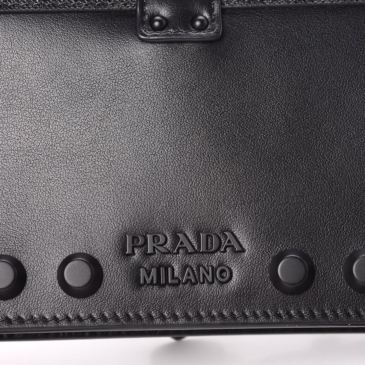 City Calfskin Cahier Studded Mini Bag Black