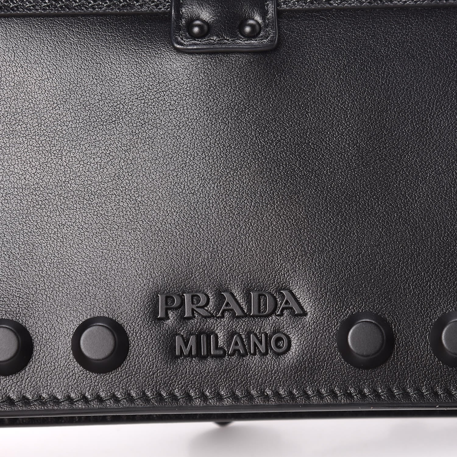 Prada City Calfskin Cahier Studded Mini Bag Black 10 of 12