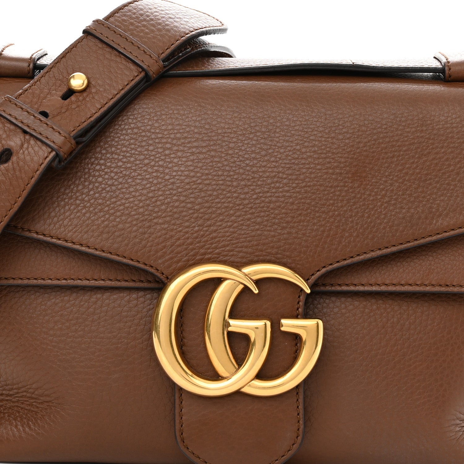 Gucci Cellarius Calfskin GG Marmont Shoulder Bag Nut Brown 8 of 14