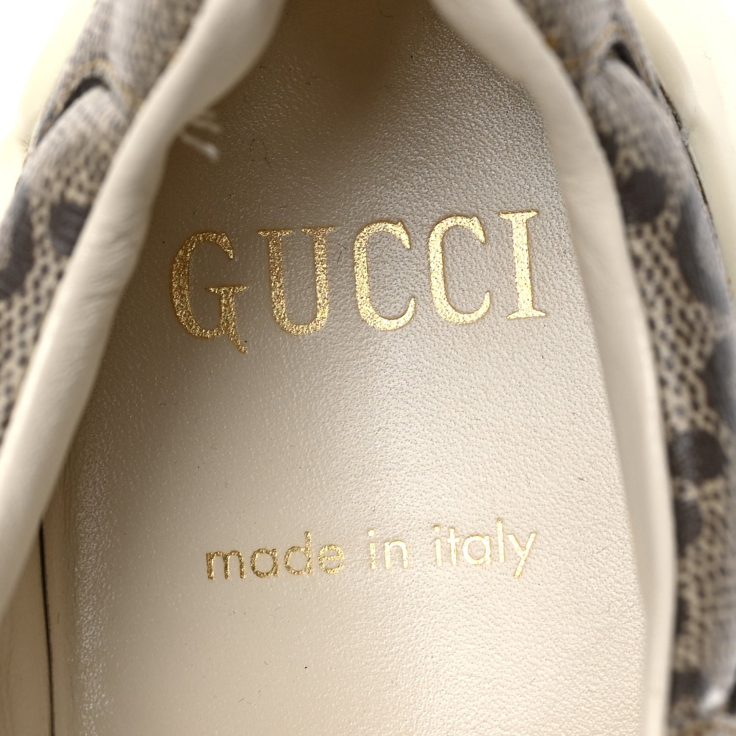 Maxi GG Supreme Monogram Gucci 100 Mens Rhyton Sneakers 9.5 Beige Ebony