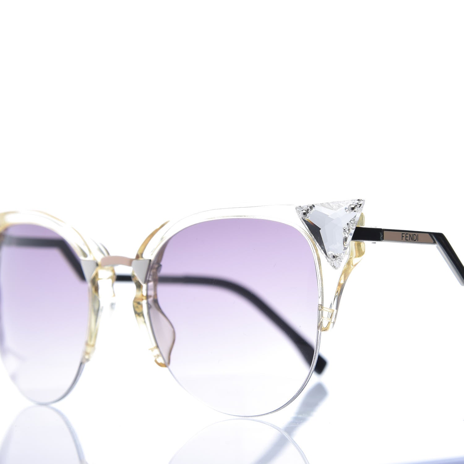Fendi Iridia Cat Eye Sunglasses FF 0041/S Light Purple 7 of 8