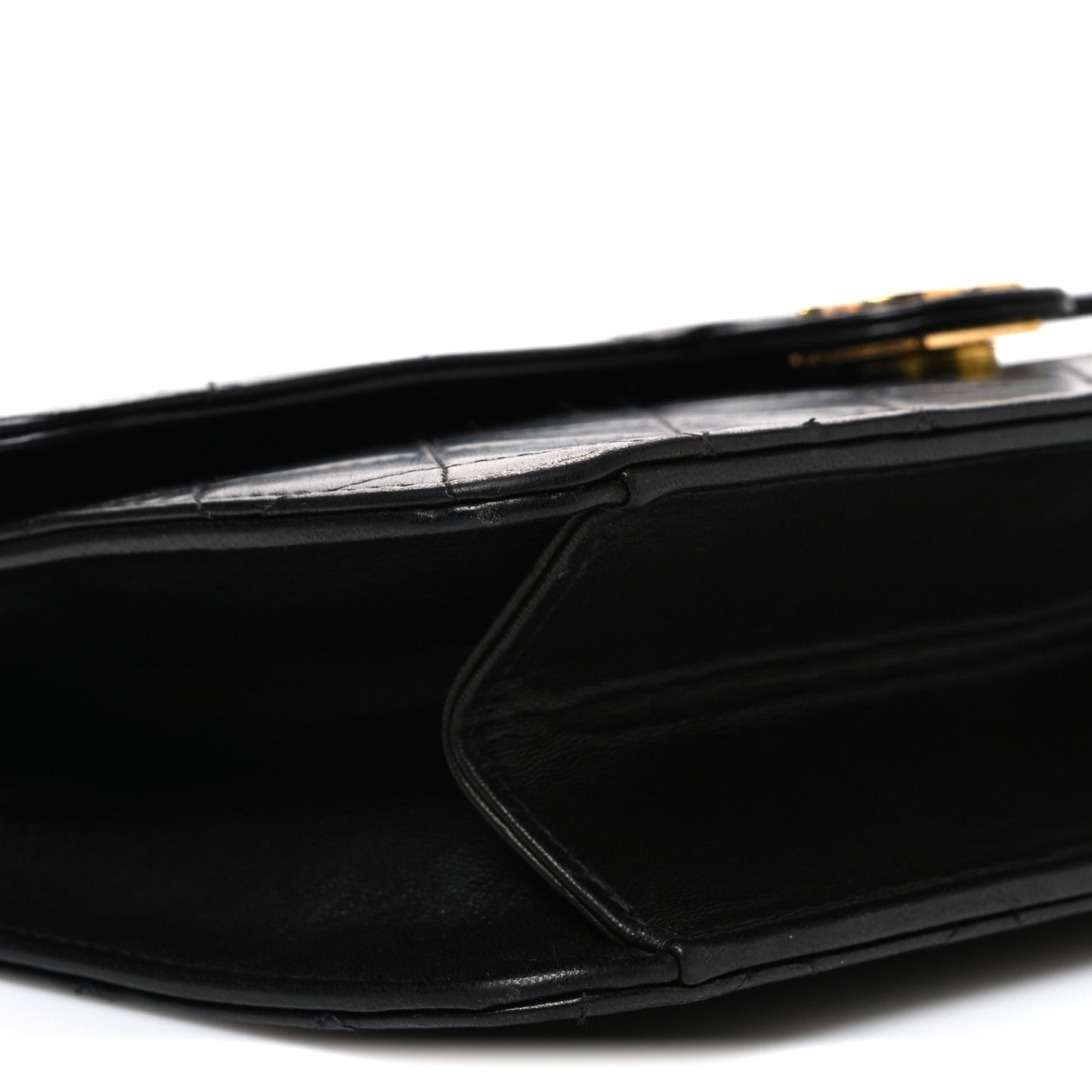 Lambskin Quilted Medium Single Flap Black