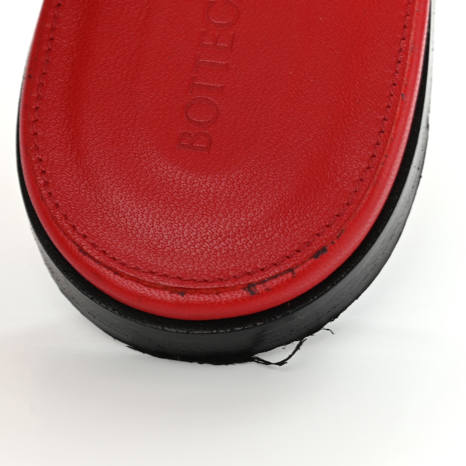 Bottega Veneta Nappa Maxi Intrecciato Lido Flat Sandals 38 Bright Red 7 of 11