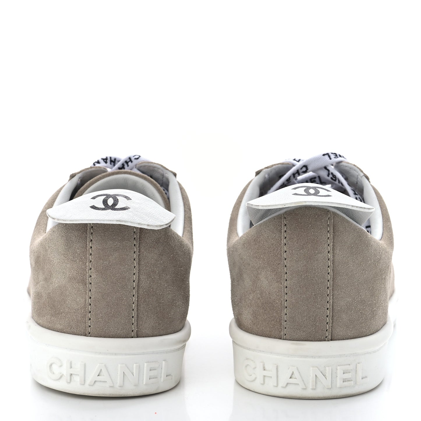 Suede Calfskin Womens Sneakers 40 Dark Beige
