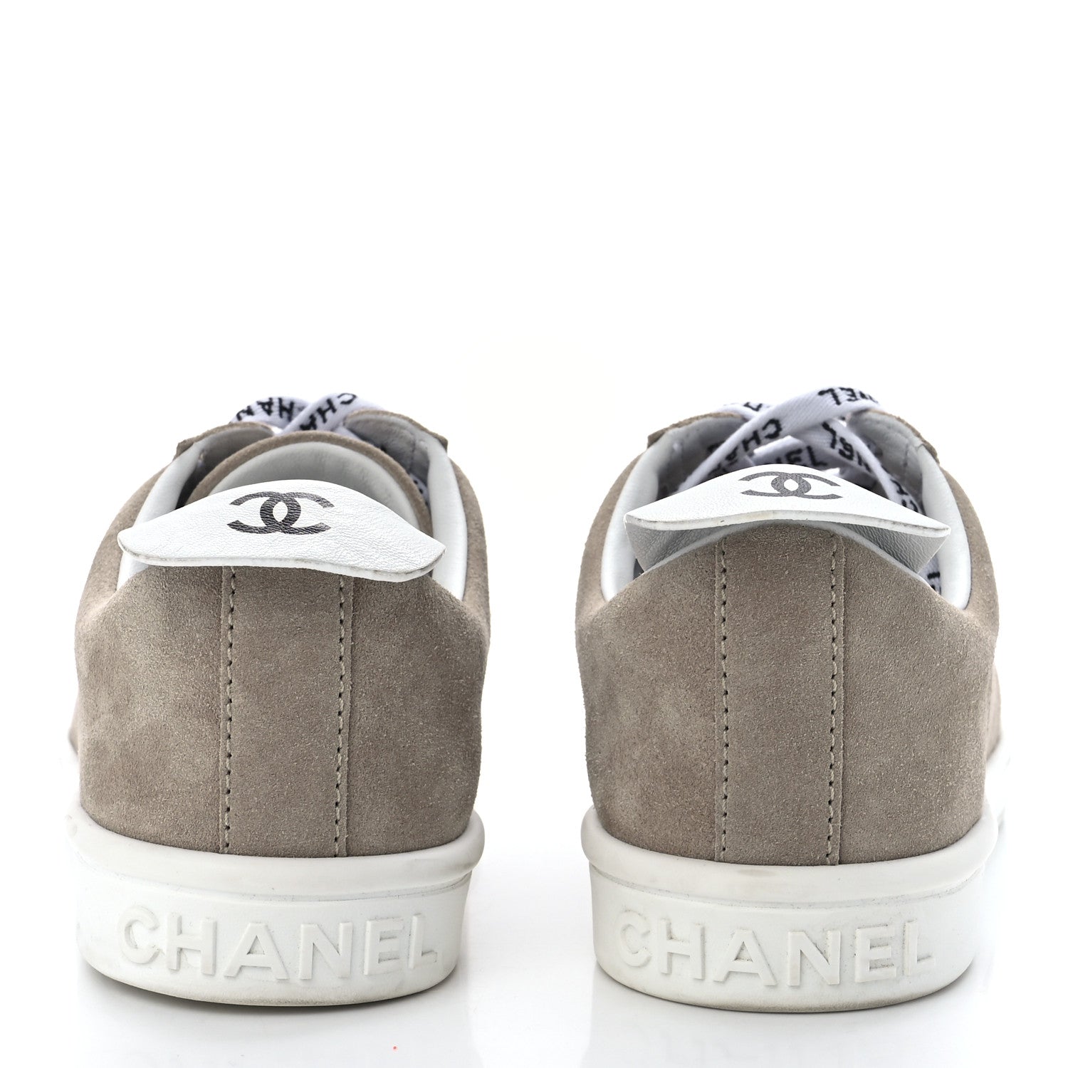 Chanel Suede Calfskin Womens Sneakers 40 Dark Beige 8 of 10