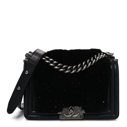 Chanel Orylag Rabbit Fur Calfskin Small Boy Flap Black 1 of 10