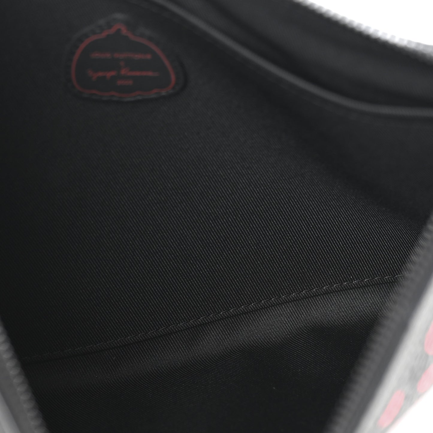 LV X YK Taurillon Monogram Pochette To-Go Black Red