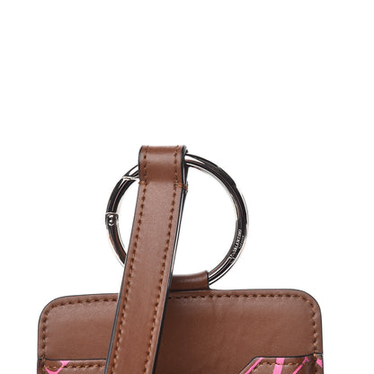 Valentino Garavani Calfskin VLTN Print Phone Case Brown 9 of 11