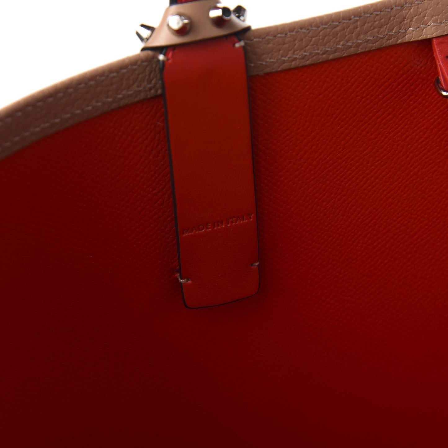 Calfskin Spikes East West Cabata Tote Nude