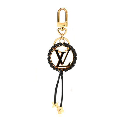 Louis Vuitton Metal Lambskin Enamel Very Bag Charm Key Holder Black 1 of 5