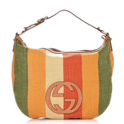 Gucci Canvas Striped Small Blondie Hobo Bag Multicolor 1 of 8