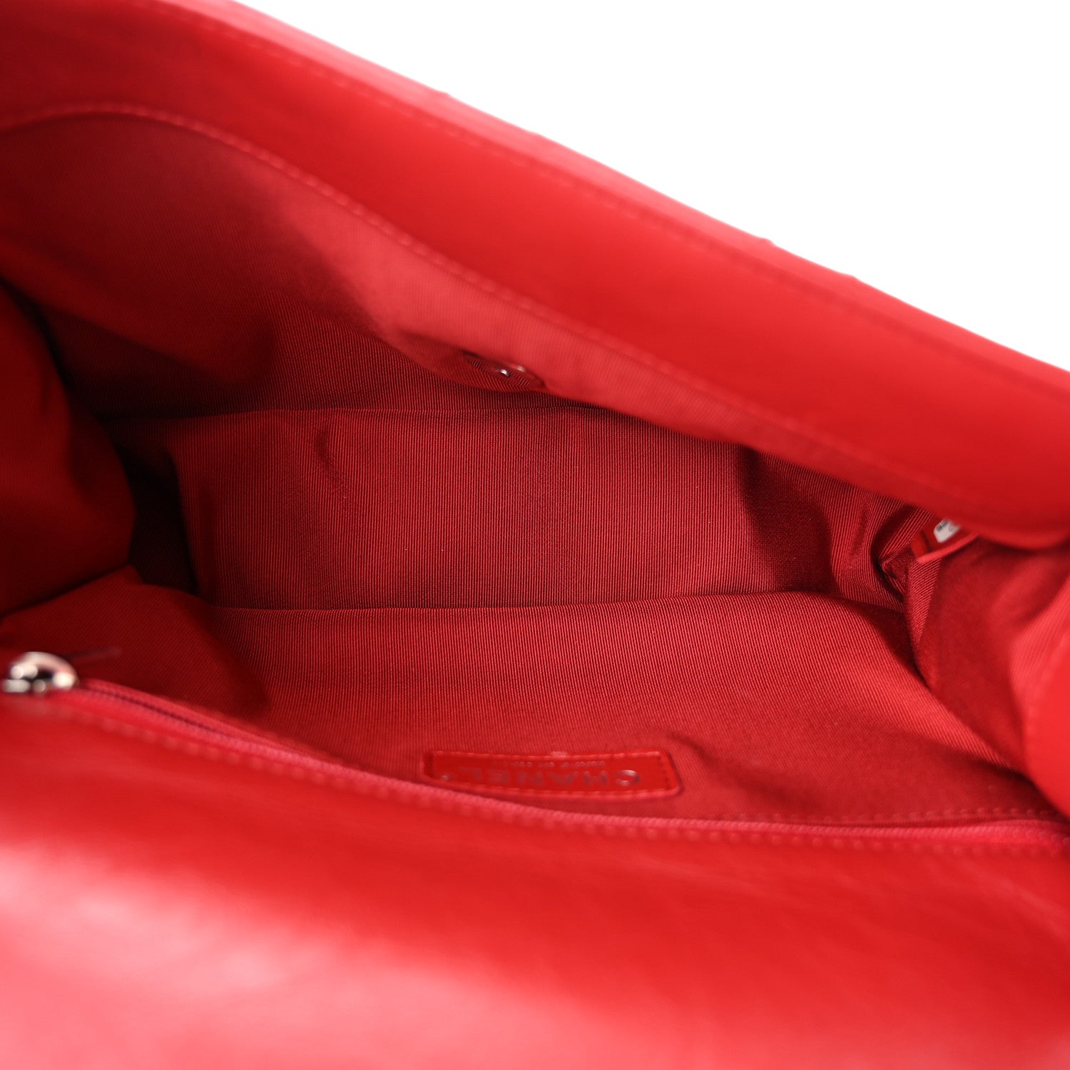 Chanel Crumpled Calfskin Medium Chain All Over Flap Red 5 of 11