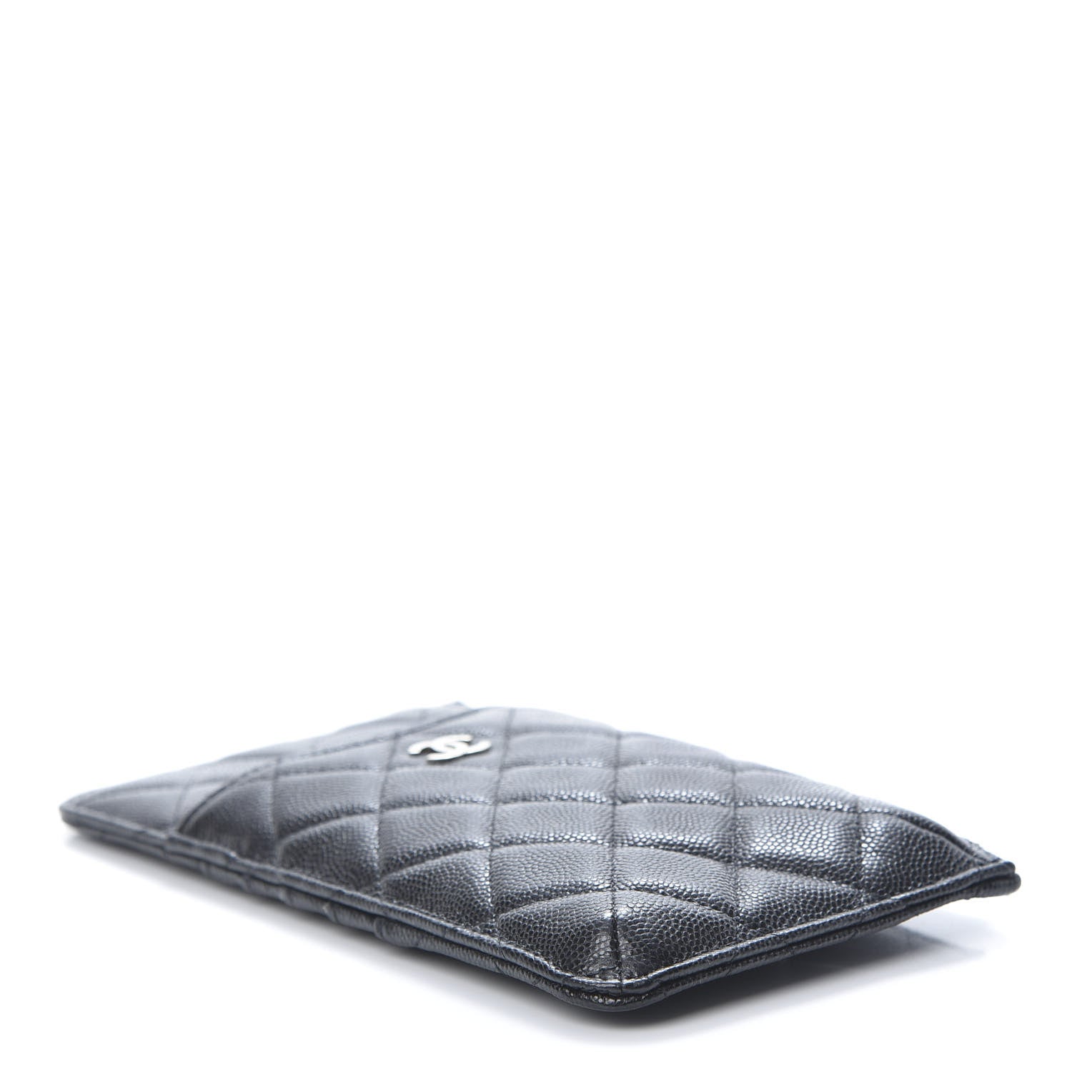Chanel Caviar Quilted Classic Flat Wallet Pouch Black 4 of 8