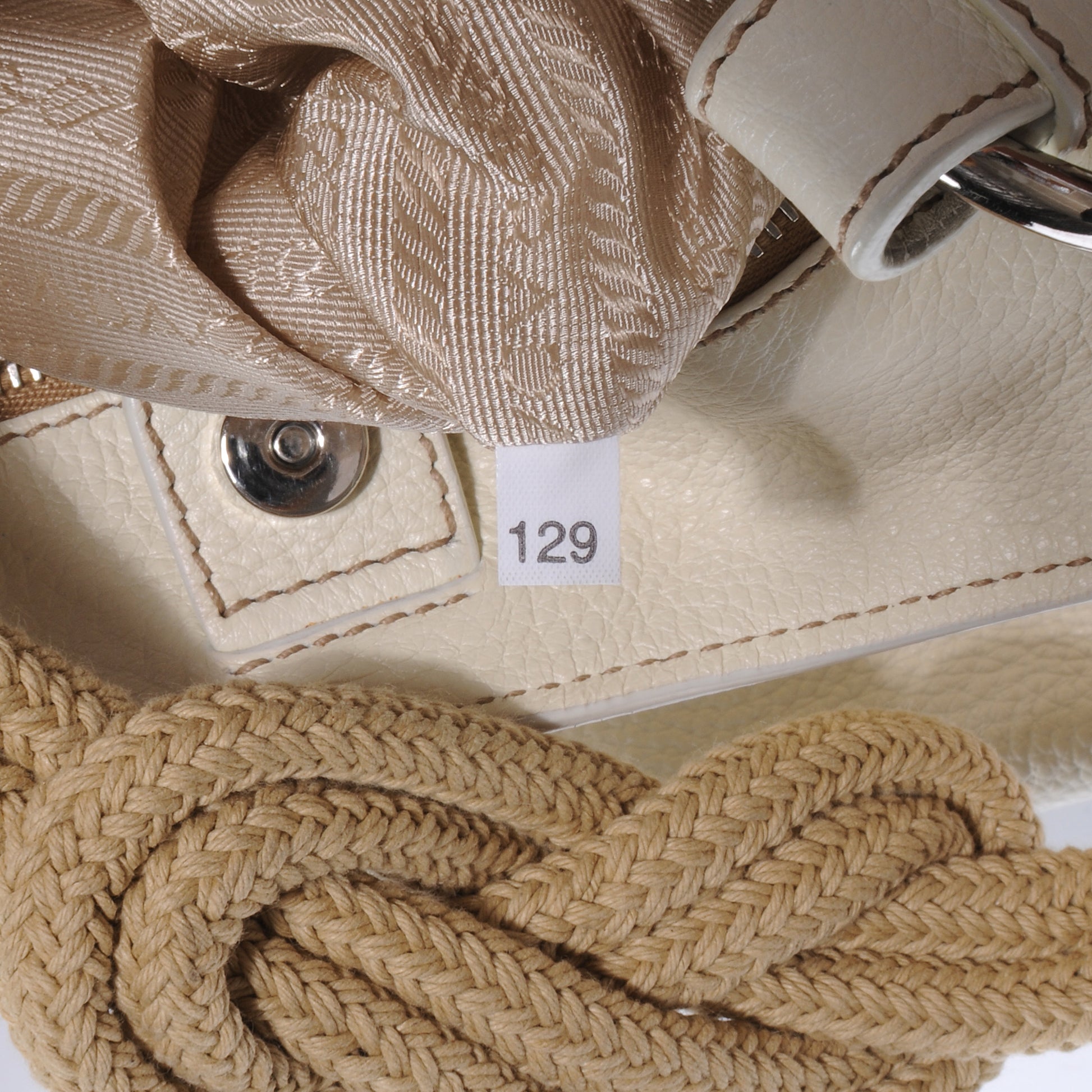 Prada Vitello Daino Rope Knot Shoulder Bag 7 of 9