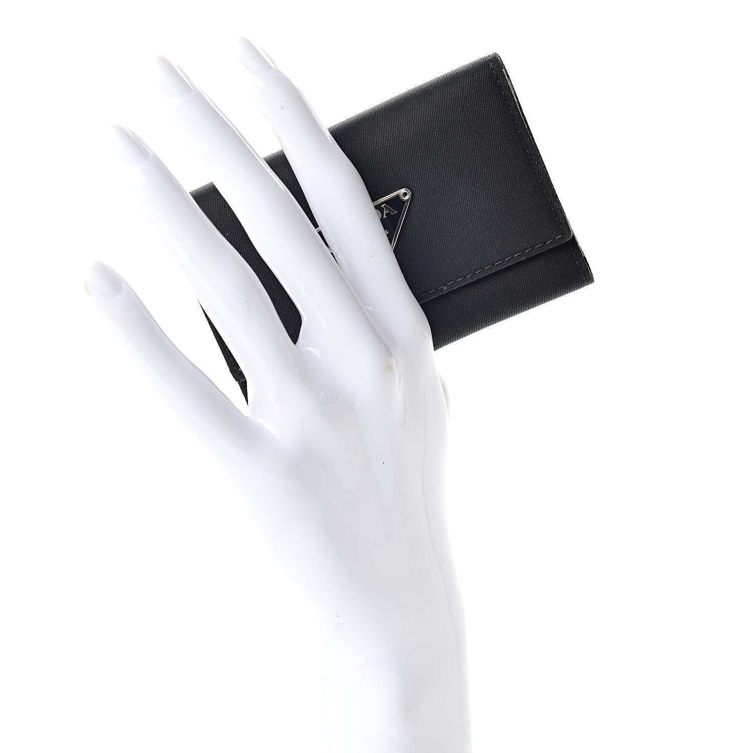 Prada Tessuto Nylon 6 Key Holder Black 2 of 7