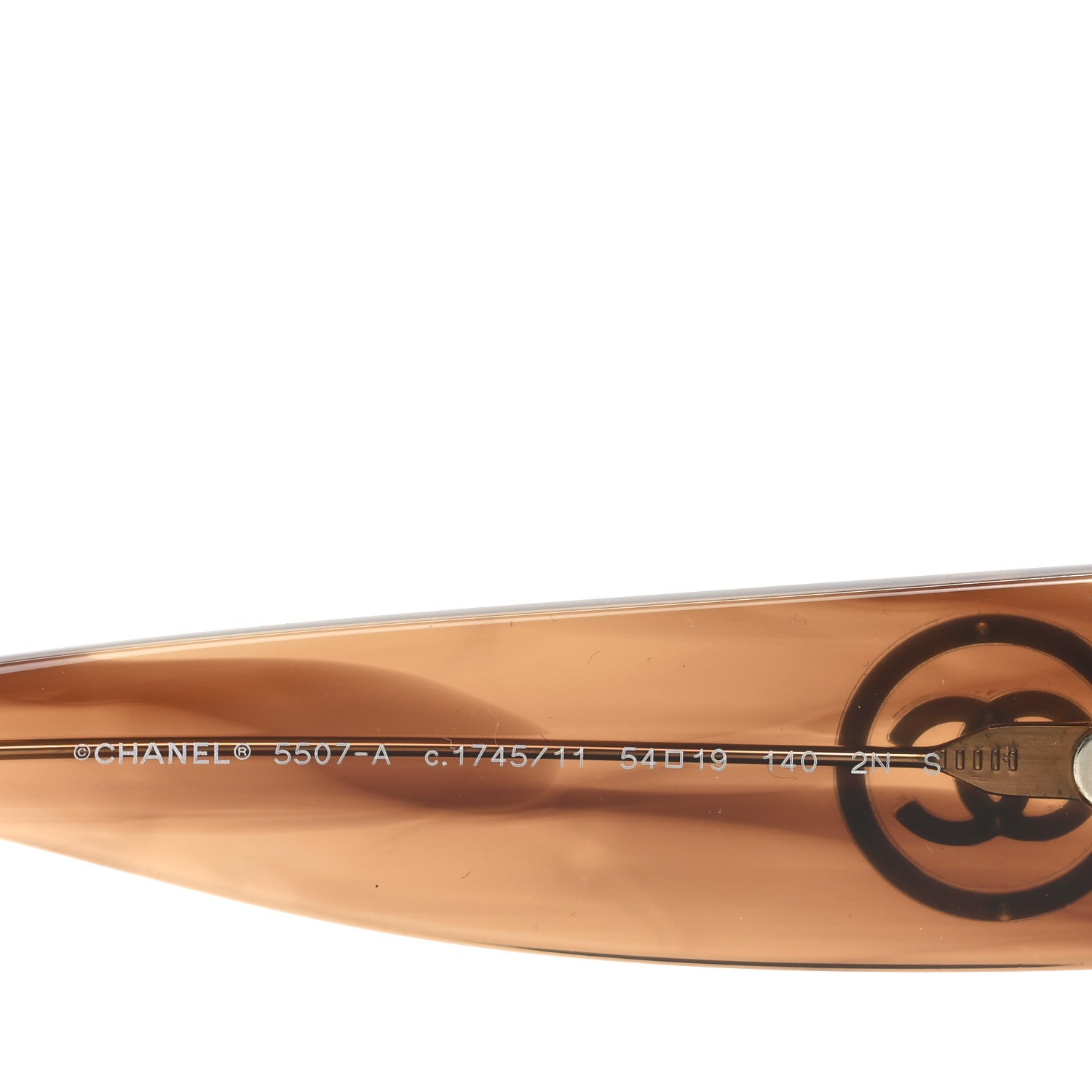 Chanel Acetate Rectangle Sunglasses 5507 Brown Orange 5 of 7