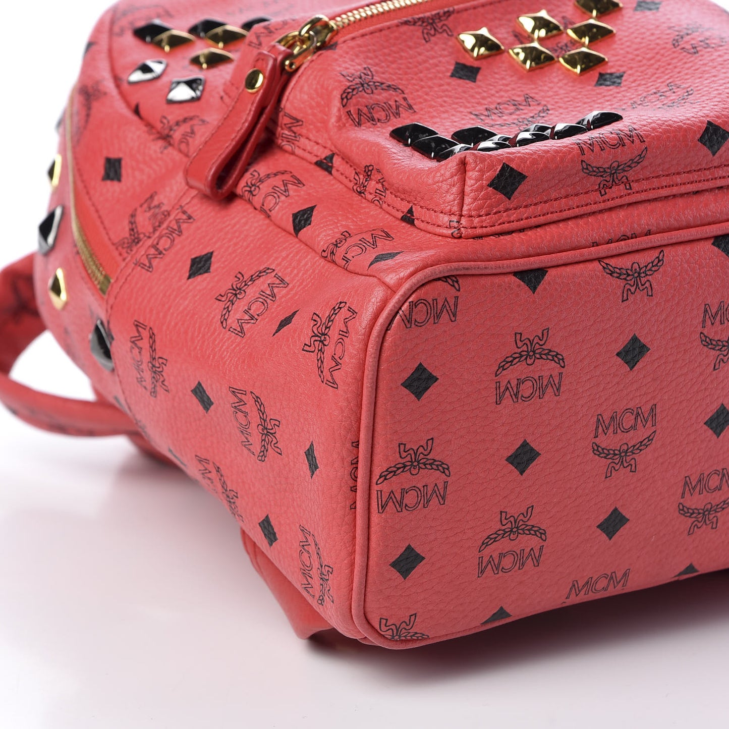 Visetos Studded Small Stark Backpack Corail
