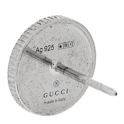 Gucci Sterling Silver Round Interlocking G Bee Stud Earrings 4 of 5