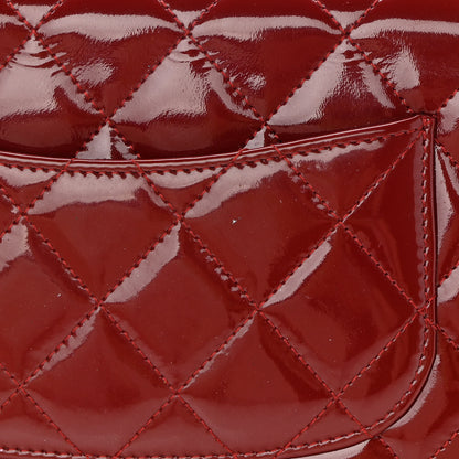 Chanel Patent Quilted Wallet On Chain WOC Red 14 of 21