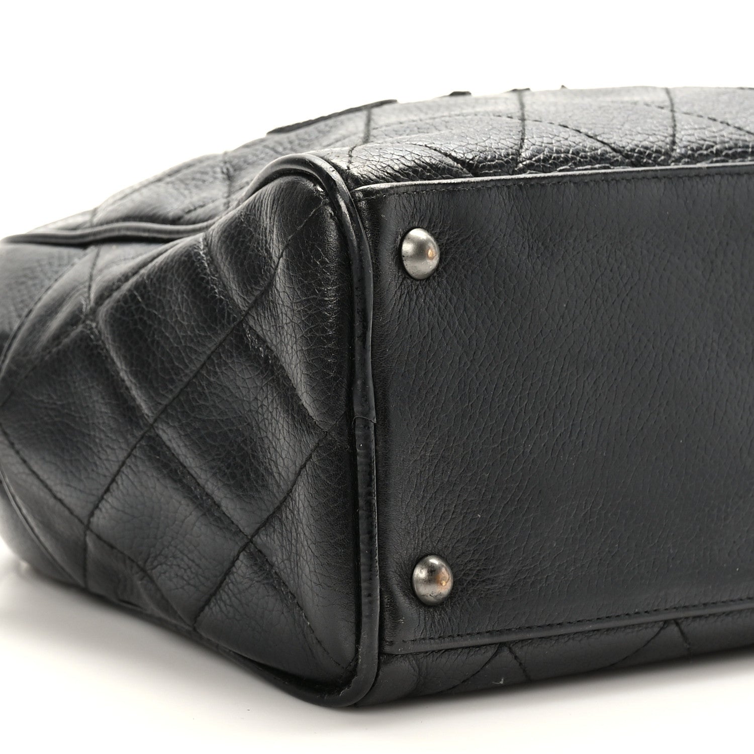 Chanel Caviar Patent Quilted Bowler Black 8 of 9