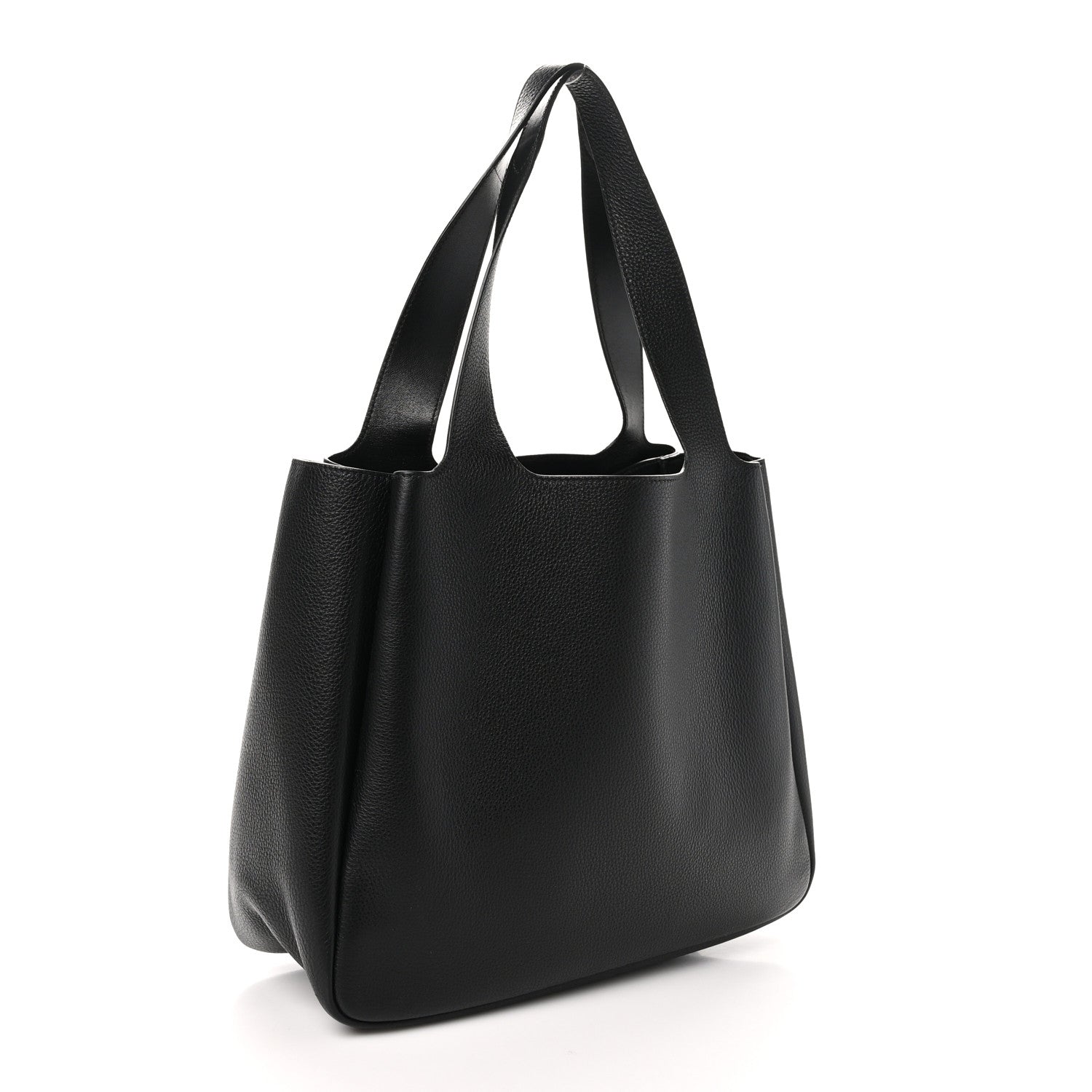 Prada Vitello Daino Soft Medium Dynamique Tote Black 3 of 9