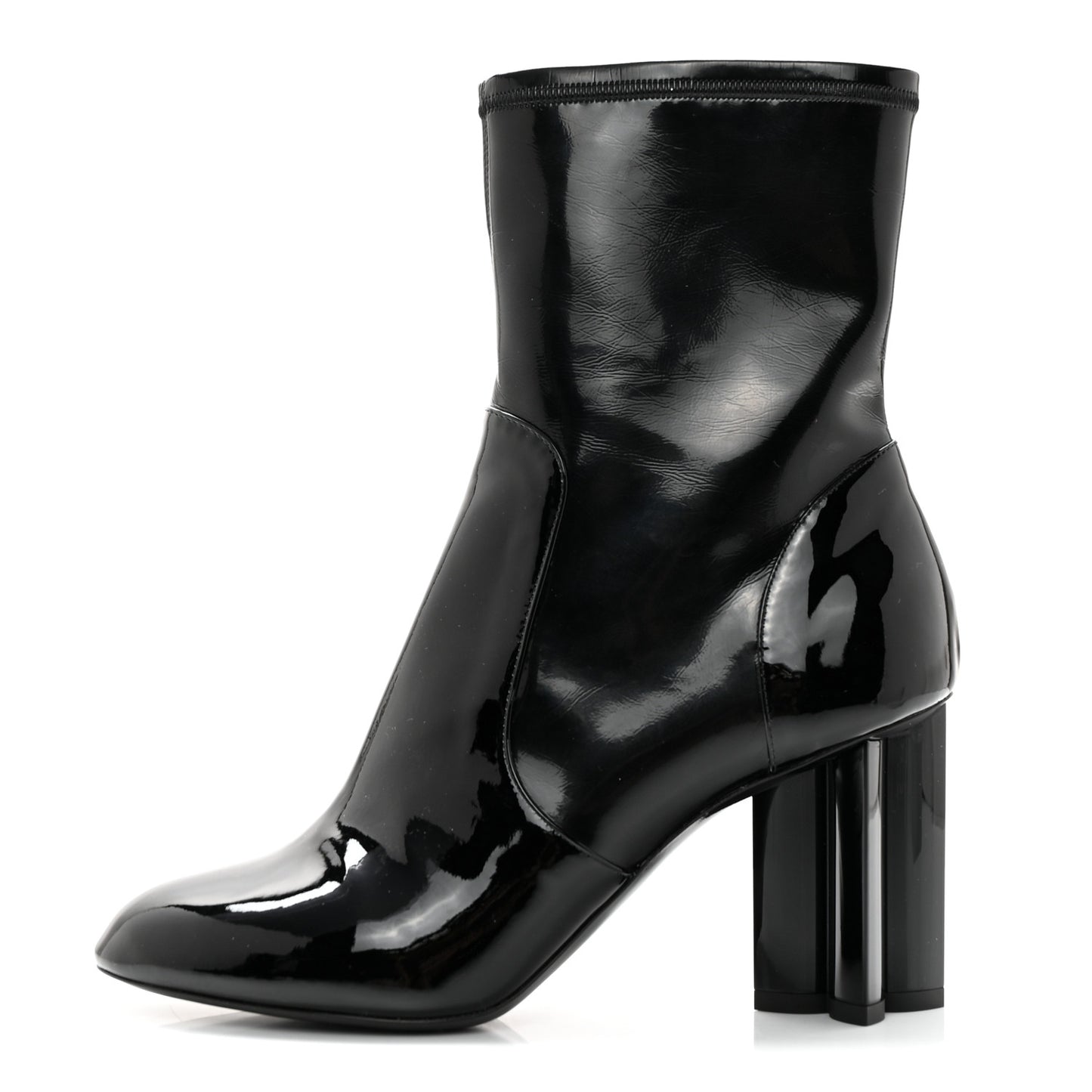 Patent Silhouette Ankle Boots 38.5 Black