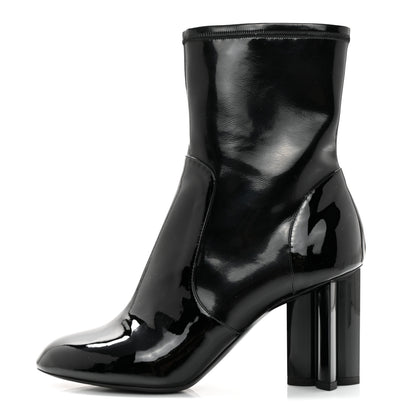 Louis Vuitton Patent Silhouette Ankle Boots 38.5 Black 1 of 11