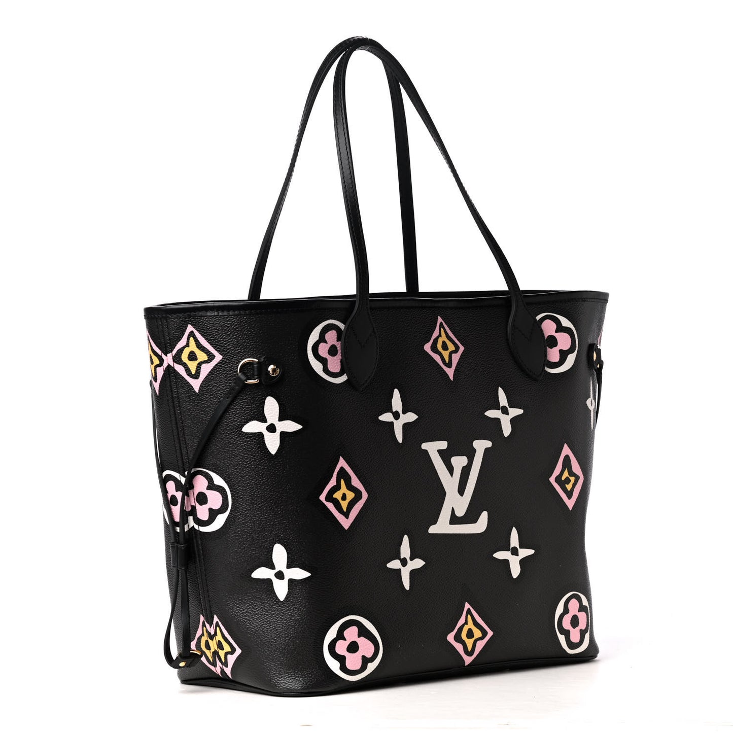 Monogram Giant Wild At Heart Neverfull MM Black