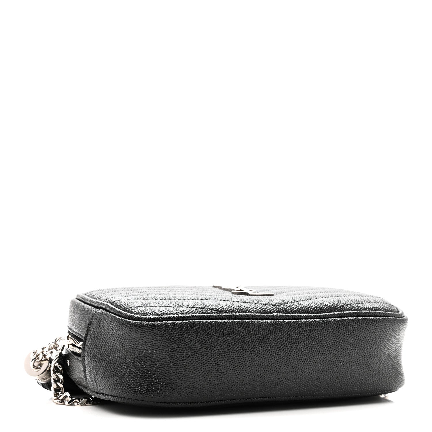 Saint Laurent Grain De Poudre Matelasse Monogram Mini Lou Camera Bag Black 4 of 11