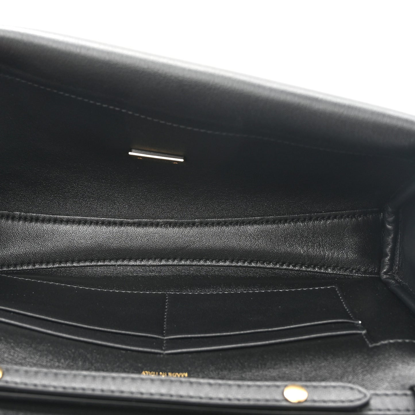 Smooth Calfskin Small Bel Air Clutch On Strap Black