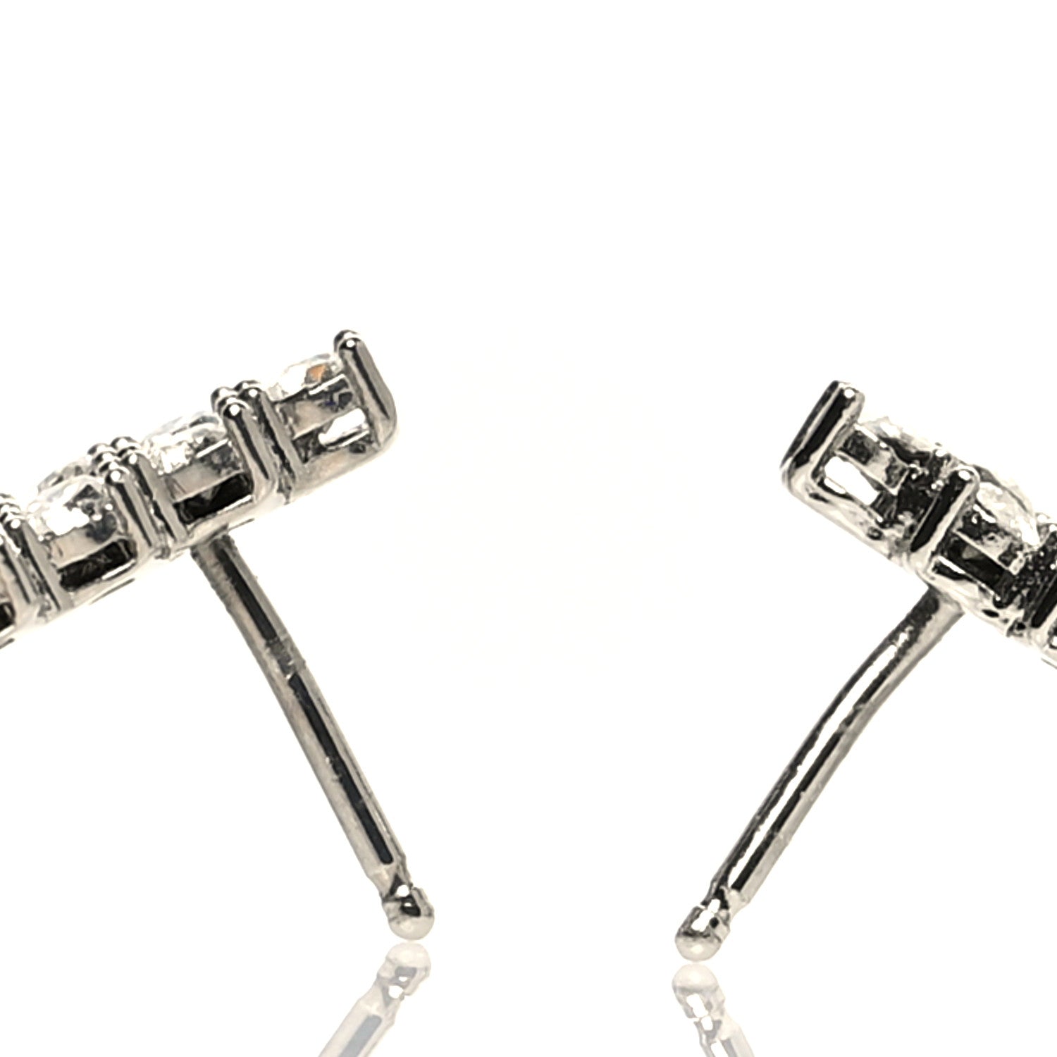 Gucci Metal Crystal Drop Earrings Silver 3 of 4
