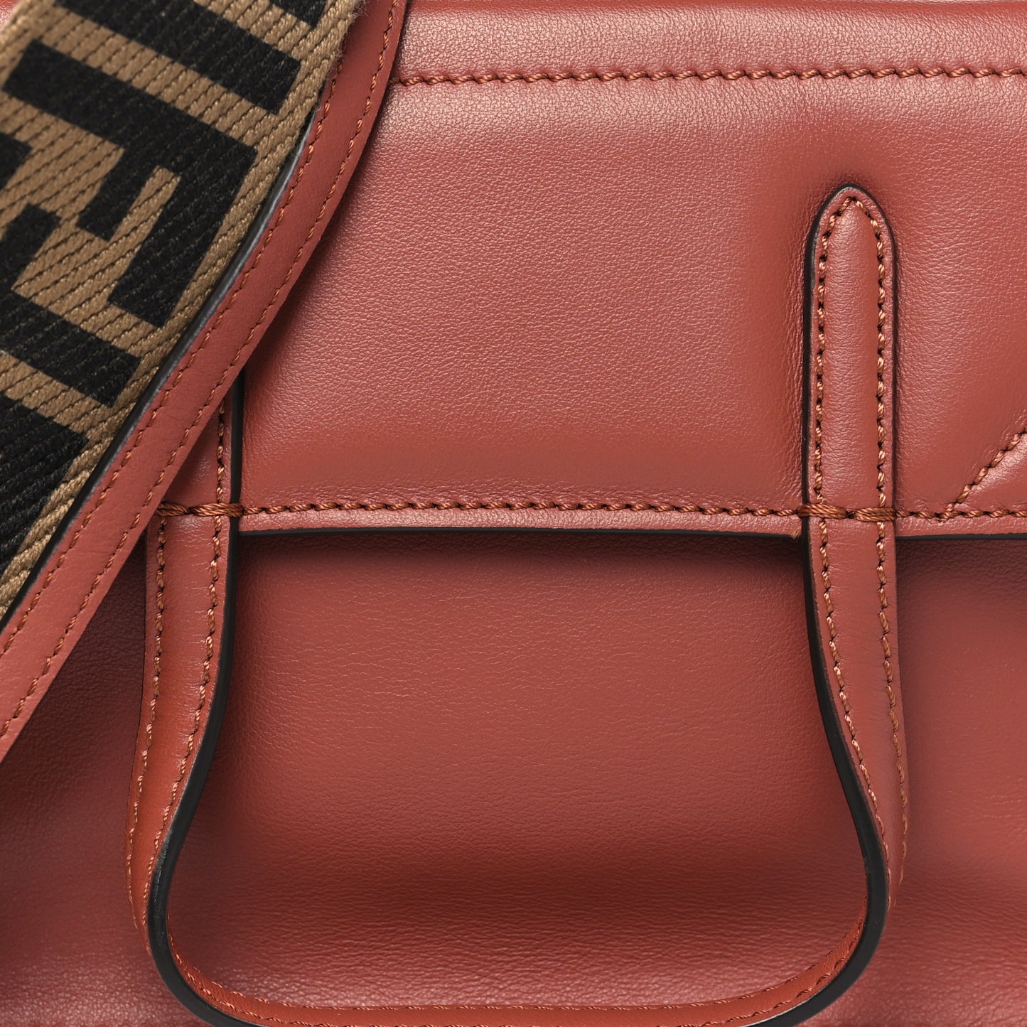 Vitello Grace Matte Small Flip Tote Rust